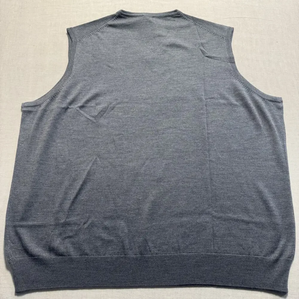 JOS. A.‎ BANK Traveler Merino Wool Sweater Men's Sz 3XB Gray Brand New